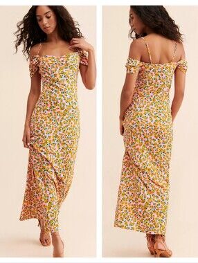 afrm yvonne off-the-shoulder mesh maxi dress AFRM Yvonne Off-The-Shoulder Mesh Maxi Dress